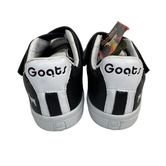GOATS Kids Black Leather Low Crossover Hook-and-loop Sneakers Size 1 Unisex - Picture 4 of 9